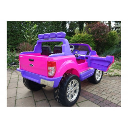 Auto Na Akumulator Ford Różowy 4x4 Koła EVA Radio